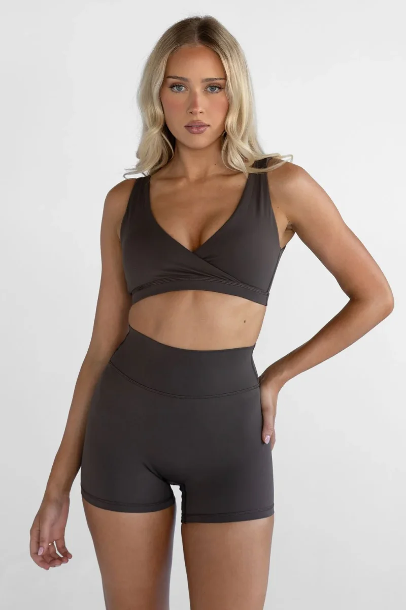 4" Sculpt Bike Shorts - Dark Chocolate - Image 2