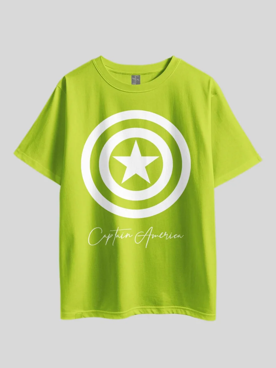 "Captain America Shield" Graphic Printed Drop Shoulder T-shirt Legacy Boutiques Dhaka - Image 4