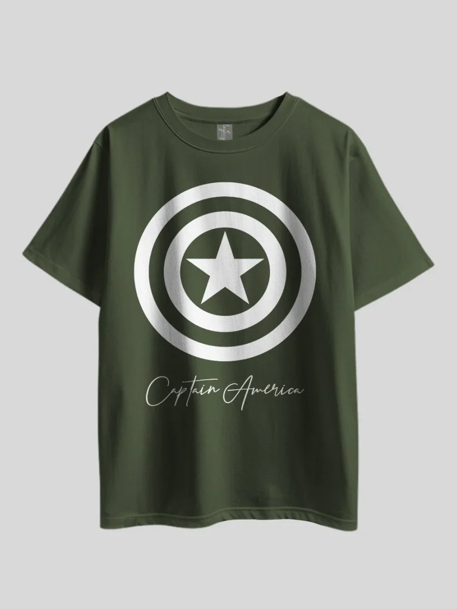 "Captain America Shield" Graphic Printed Drop Shoulder T-shirt Legacy Boutiques Dhaka - Image 6