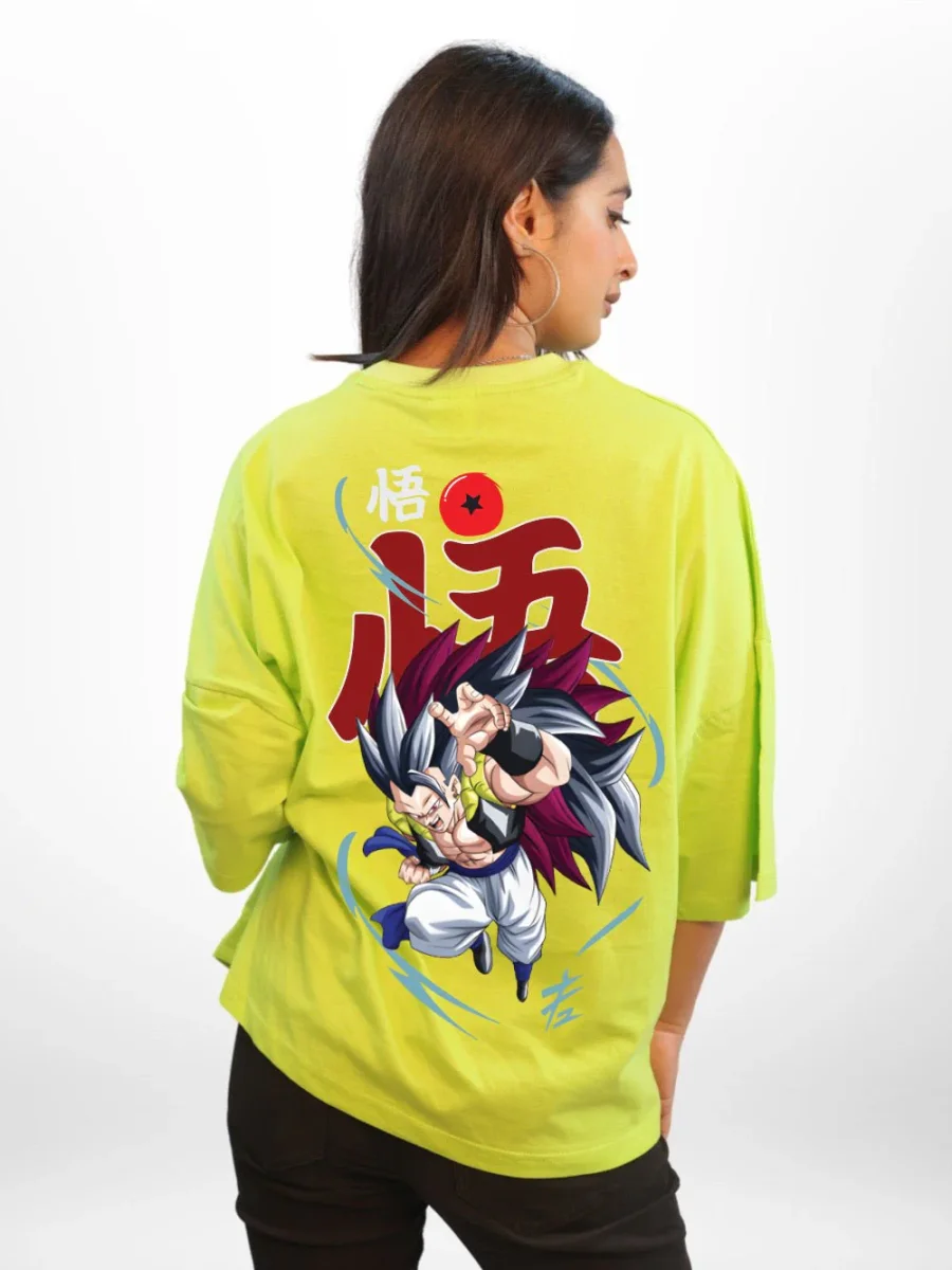 DRAGON BALL: GOGETA Anime Character Graphic Printed Womens Drop Shoulder T-shirt Legacy Boutiques Bangladesh - Image 4
