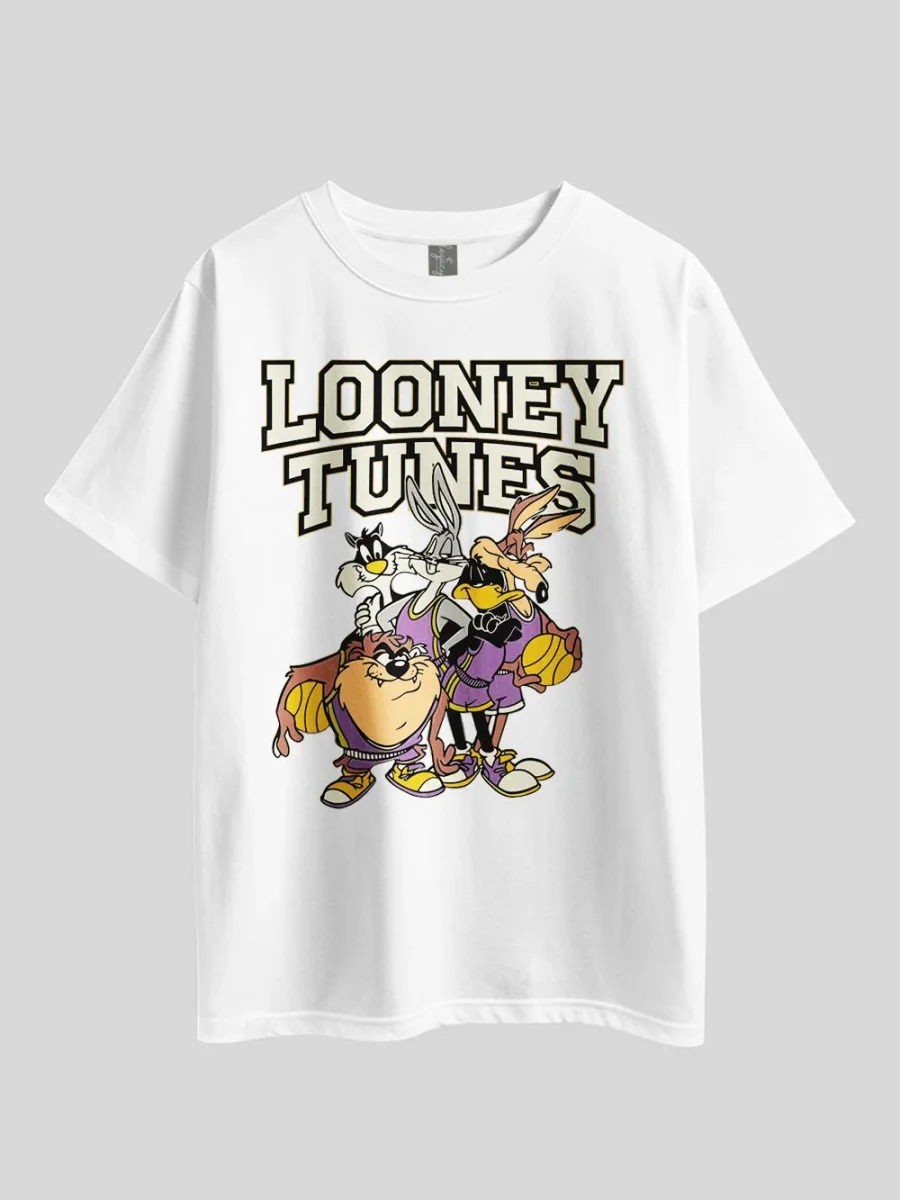 "LOONEY TUNES: THE SQUAD" Graphic Printed Drop Shoulder T-shirt Legacy Boutiques Bangladesh - Image 2