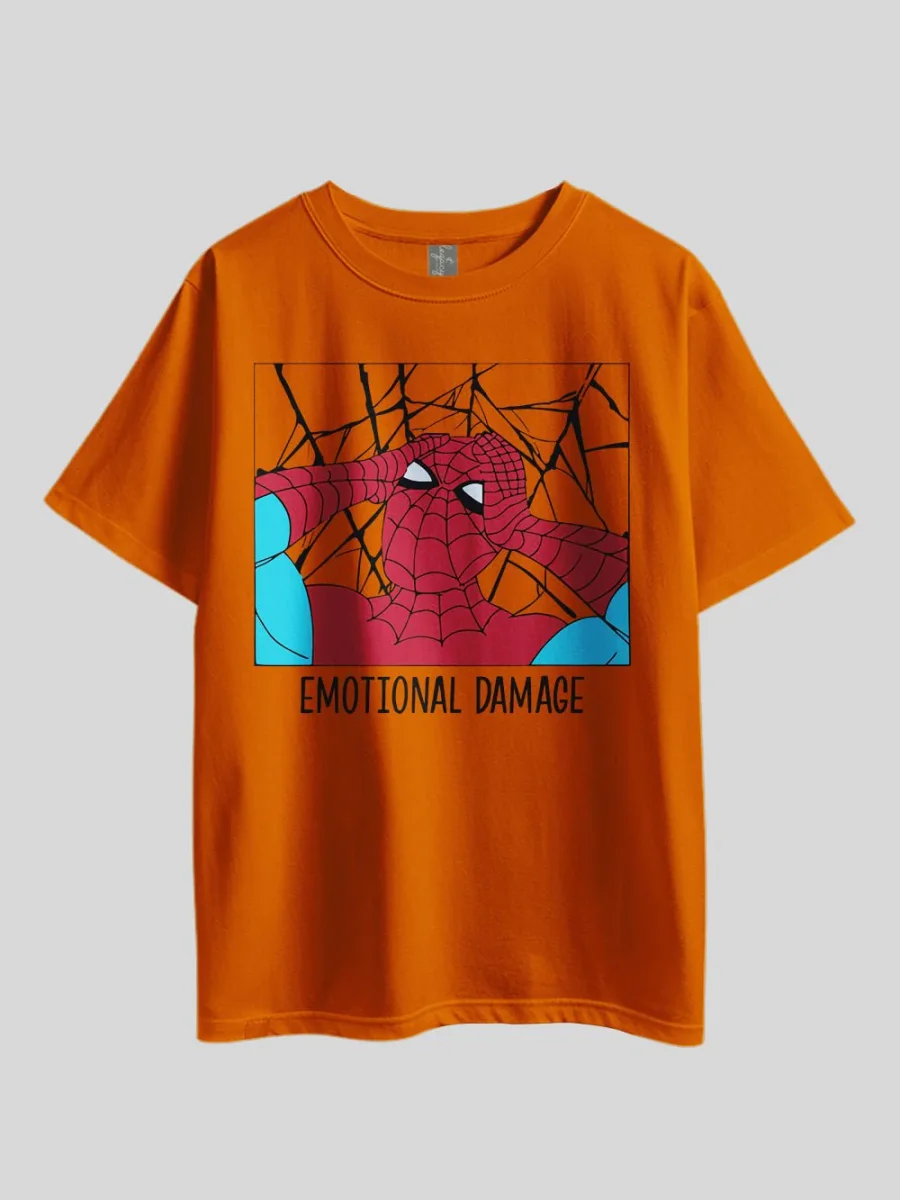 "Marvel Spider-Emotional Damage" Graphic Printed Drop Shoulder T-shirt Legacy Boutiques Bangladesh - Image 6